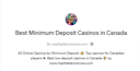 Logo of Best Minimum Deposit Casinos in Canada
